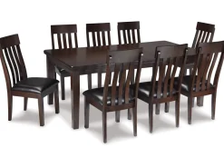 Mor Furniture Haddigan Extendable Dining Table & 8 Chairs In Dark Brown