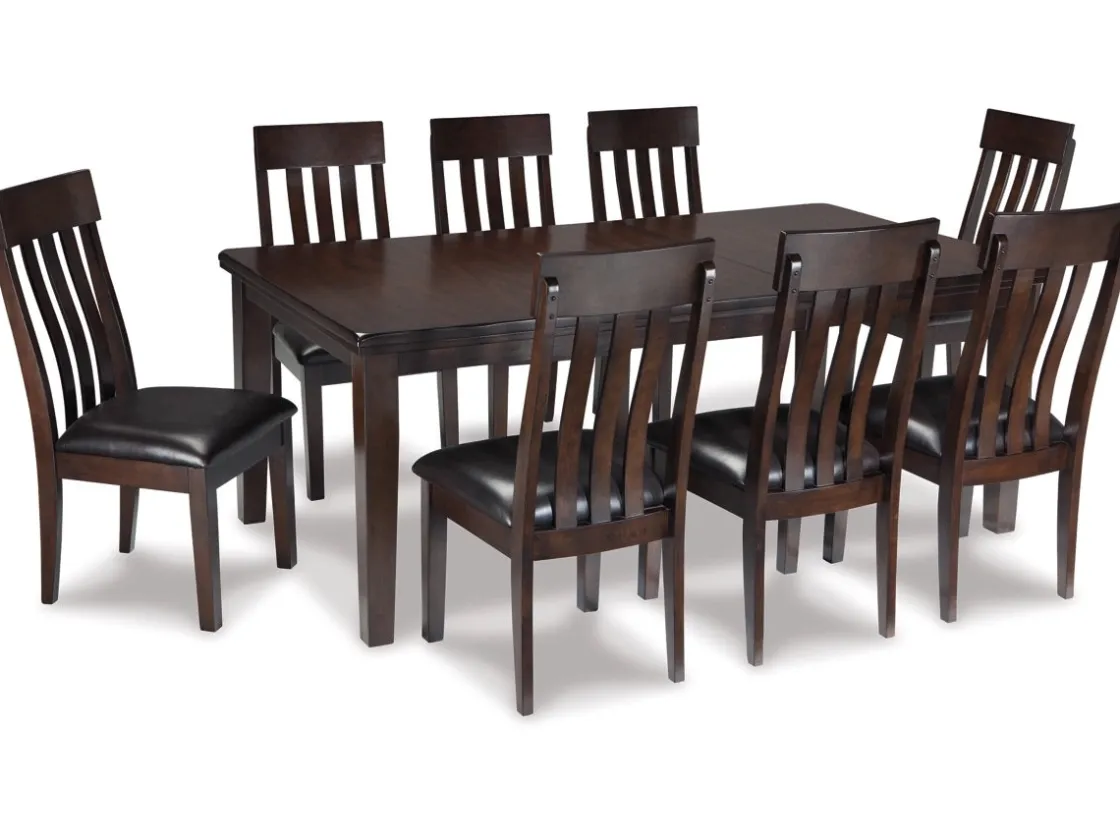 Mor Furniture Haddigan Extendable Dining Table & 8 Chairs In Dark Brown