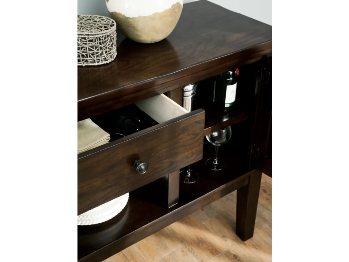 Mor Furniture Haddigan Server In Dark Brown