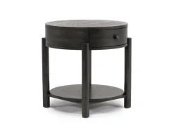 Mor Furniture Hadleigh Triangular End Table In Coffee Bean