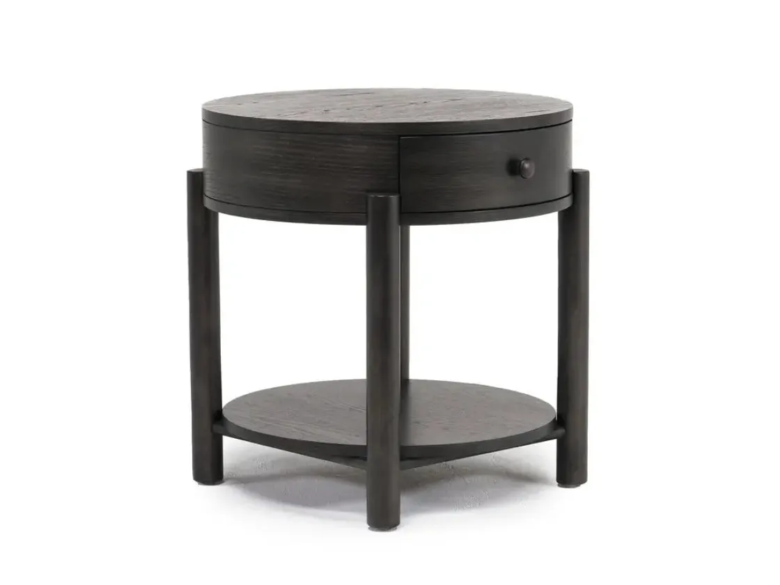 Mor Furniture Hadleigh Triangular End Table In Coffee Bean