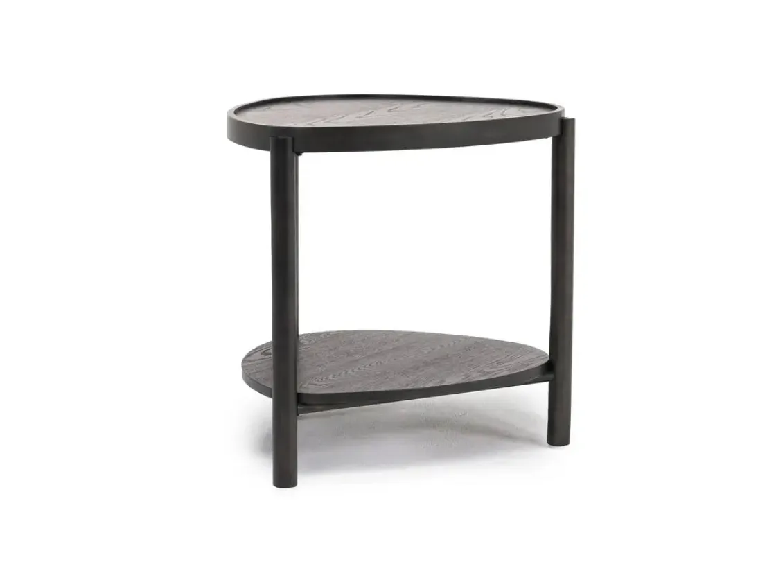 Mor Furniture Hadleigh Triangular End Table In Coffee Bean