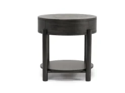 Mor Furniture Hadleigh Triangular End Table In Coffee Bean