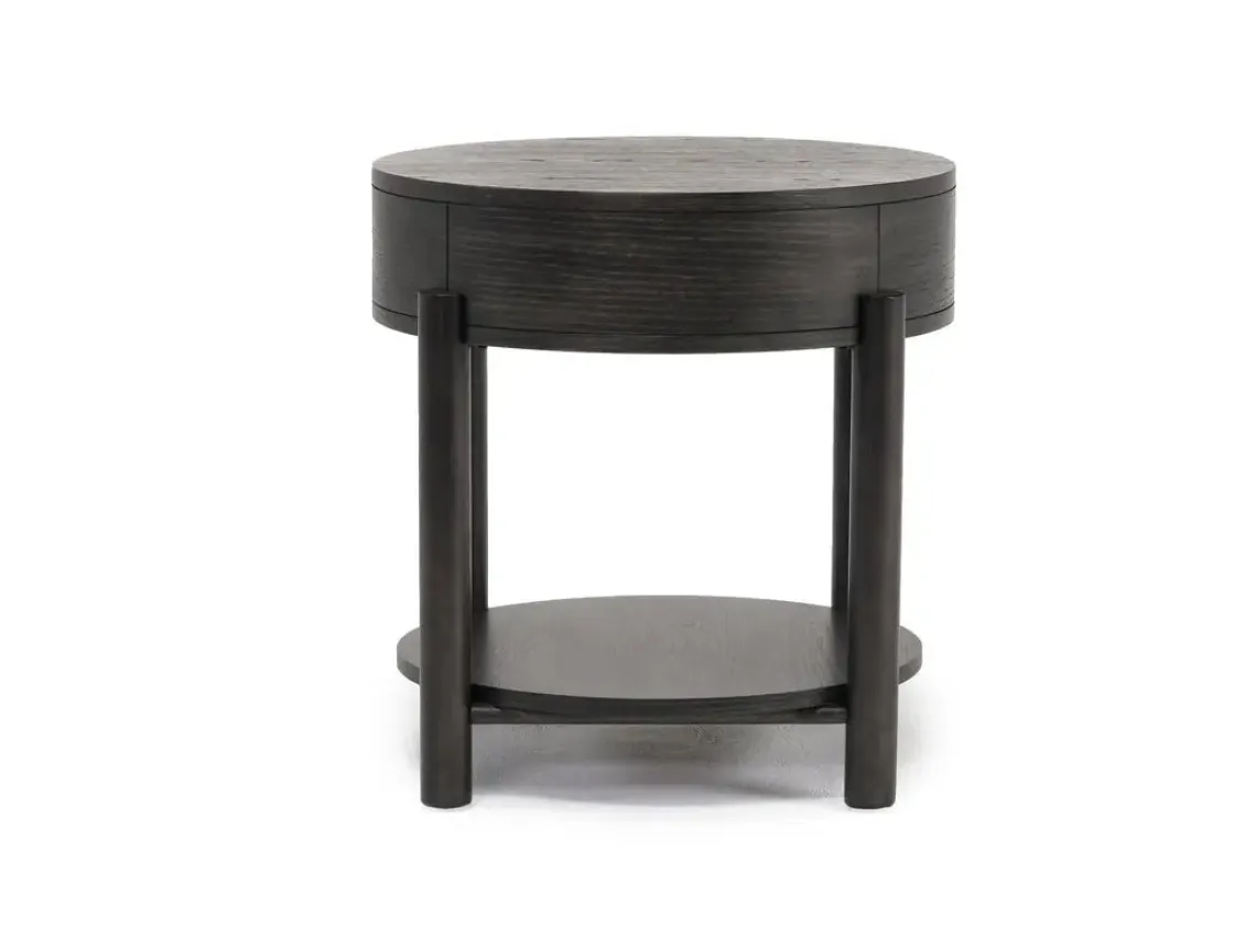 Mor Furniture Hadleigh Triangular End Table In Coffee Bean