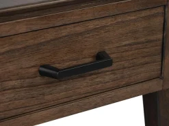 Mor Furniture Hallie Rectangle End Table In Milk Chocolate/Dark Chocolate