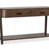 Mor Furniture Hallie Sofa Table In Milk Chocolate/Dark Chocolate