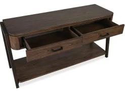 Mor Furniture Hallie Sofa Table In Milk Chocolate/Dark Chocolate