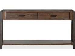 Mor Furniture Hallie Sofa Table In Milk Chocolate/Dark Chocolate