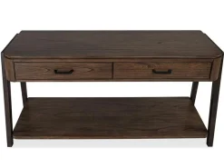 Mor Furniture Hallie Sofa Table In Milk Chocolate/Dark Chocolate