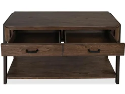 Mor Furniture Hallie Sofa Table In Milk Chocolate/Dark Chocolate