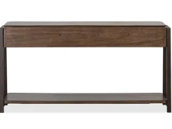 Mor Furniture Hallie Sofa Table In Milk Chocolate/Dark Chocolate