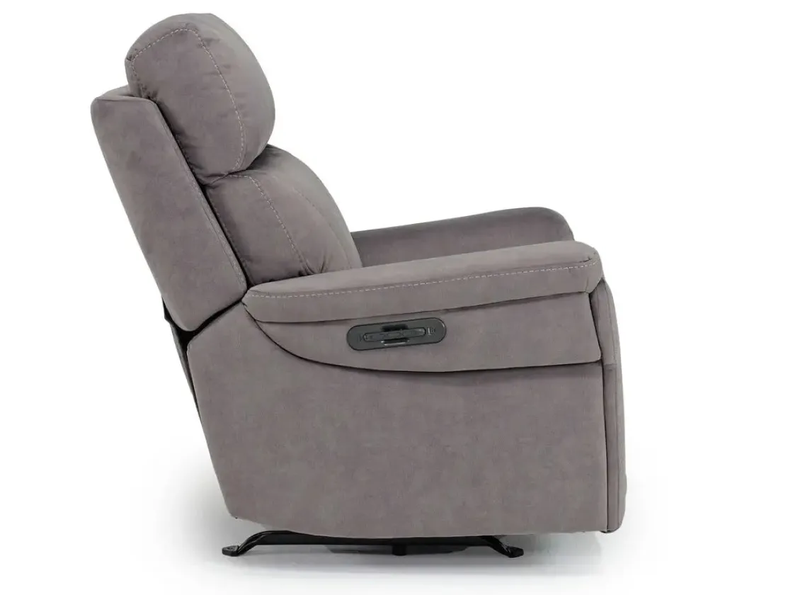 Mor Furniture Hamilton 3 Power Recliner In Arula Elephant