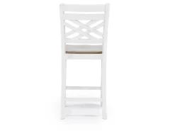 Mor Furniture Harlin Round Counter Height Dining Table & 4 Stools In White/Brown