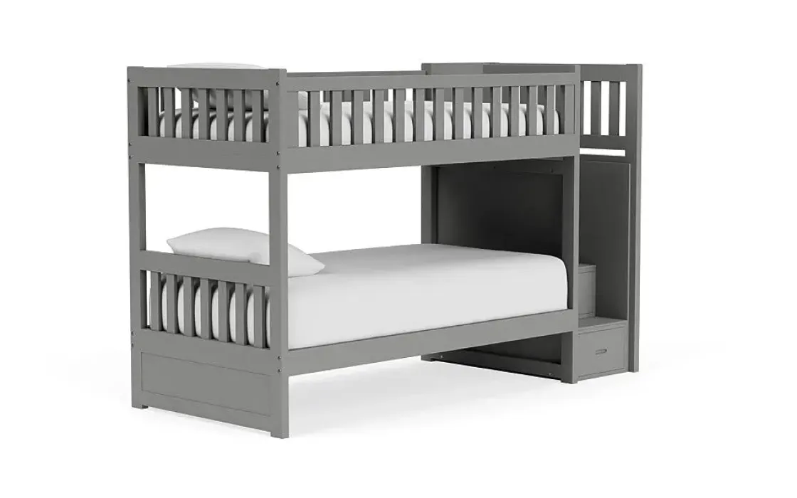 Kids Mor Furniture Harlow Bunk Bed In Espresso, Twin/Twin