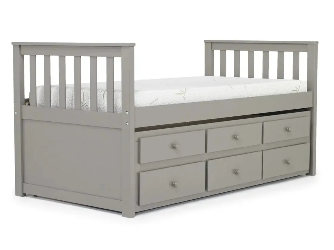 Kids Mor Furniture Harlow Captain Bed W/ Storage Trundle In Espresso