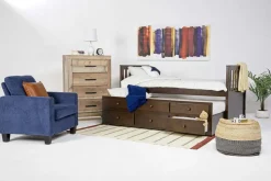 Kids Mor Furniture Harlow Captain Bed W/ Storage Trundle In Espresso