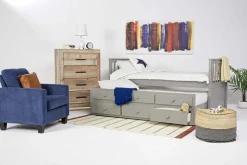 Kids Mor Furniture Harlow Captain Bed W/ Storage Trundle In Espresso