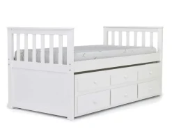 Kids Mor Furniture Harlow Captain Bed W/ Storage Trundle In Espresso