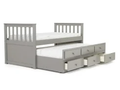 Kids Mor Furniture Harlow Captain Bed W/ Storage Trundle In Espresso
