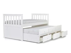 Kids Mor Furniture Harlow Captain Bed W/ Storage Trundle In Espresso
