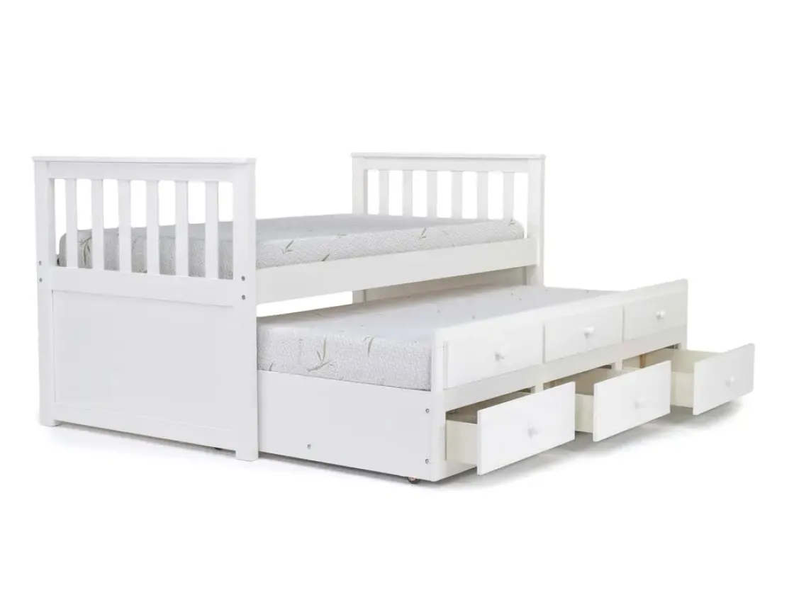 Kids Mor Furniture Harlow Captain Bed W/ Storage Trundle In Espresso