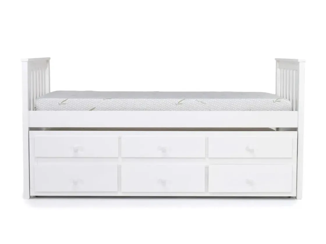 Kids Mor Furniture Harlow Captain Bed W/ Storage Trundle In Espresso