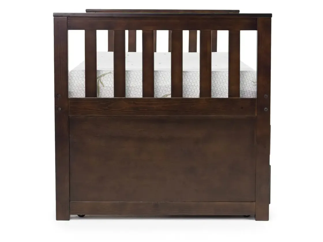 Kids Mor Furniture Harlow Captain Bed W/ Storage Trundle In Espresso