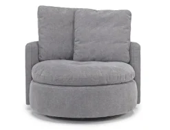 Mor Furniture Harrison Swivel Chair In Helio Pewter 100