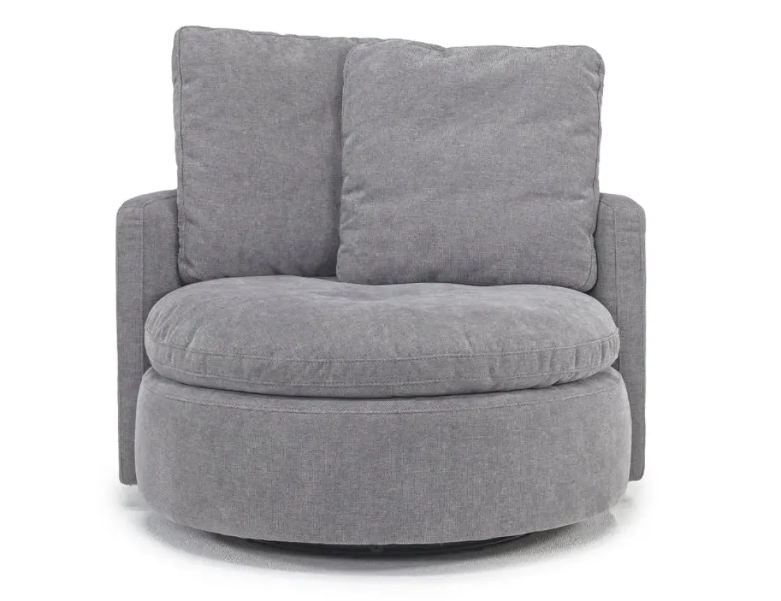 Mor Furniture Harrison Swivel Chair In Helio Pewter 100