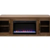 Mor Furniture Haven Fireplace Console In Brown, 81 Inch