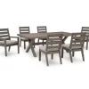 Mor Furniture Hillside Barn Outdoor Dining Table, 4 Side Chairs & 2 Arm Chairs In Gray/Brown
