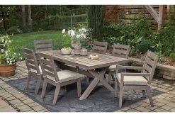 Mor Furniture Hillside Barn Outdoor Dining Table, 4 Side Chairs & 2 Arm Chairs In Gray/Brown