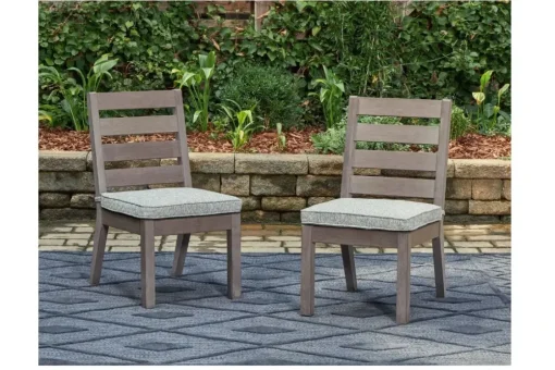 Mor Furniture Hillside Barn Outdoor Side Chair In Gray/Brown, Set Of 2