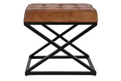 Mor Furniture Hogan Accent Ottoman In Sienna Leather