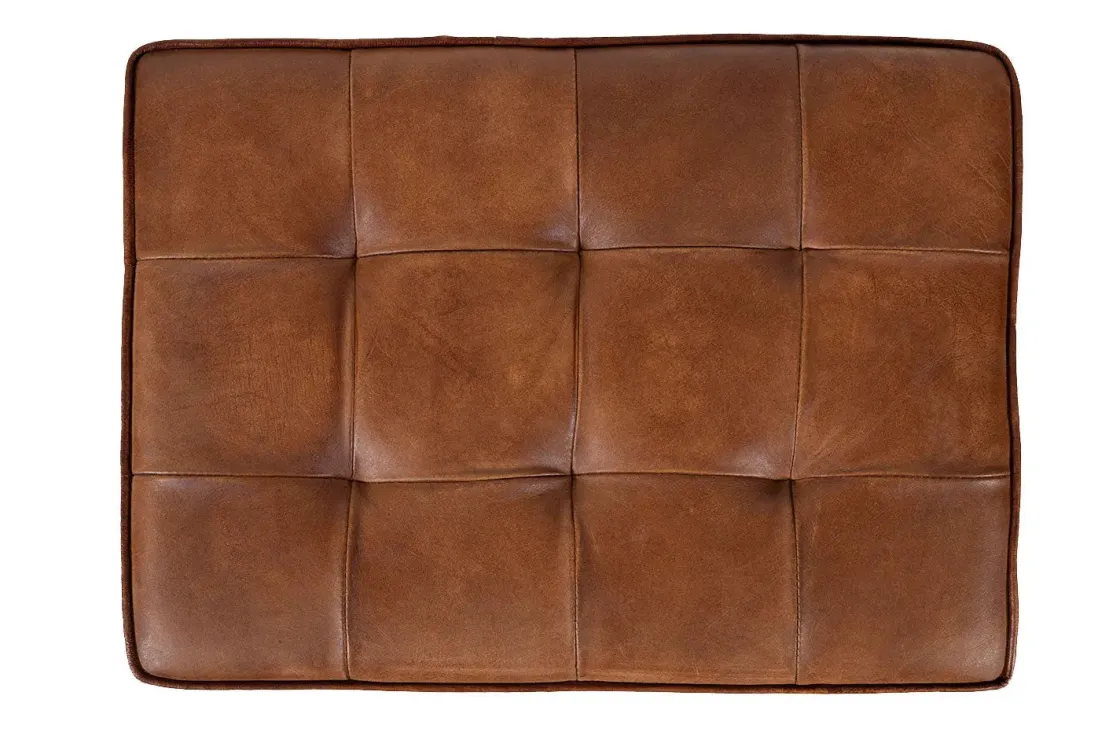 Mor Furniture Hogan Accent Ottoman In Sienna Leather