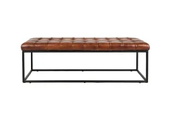 Mor Furniture Hogan Tuft Bench In Sienna Leather
