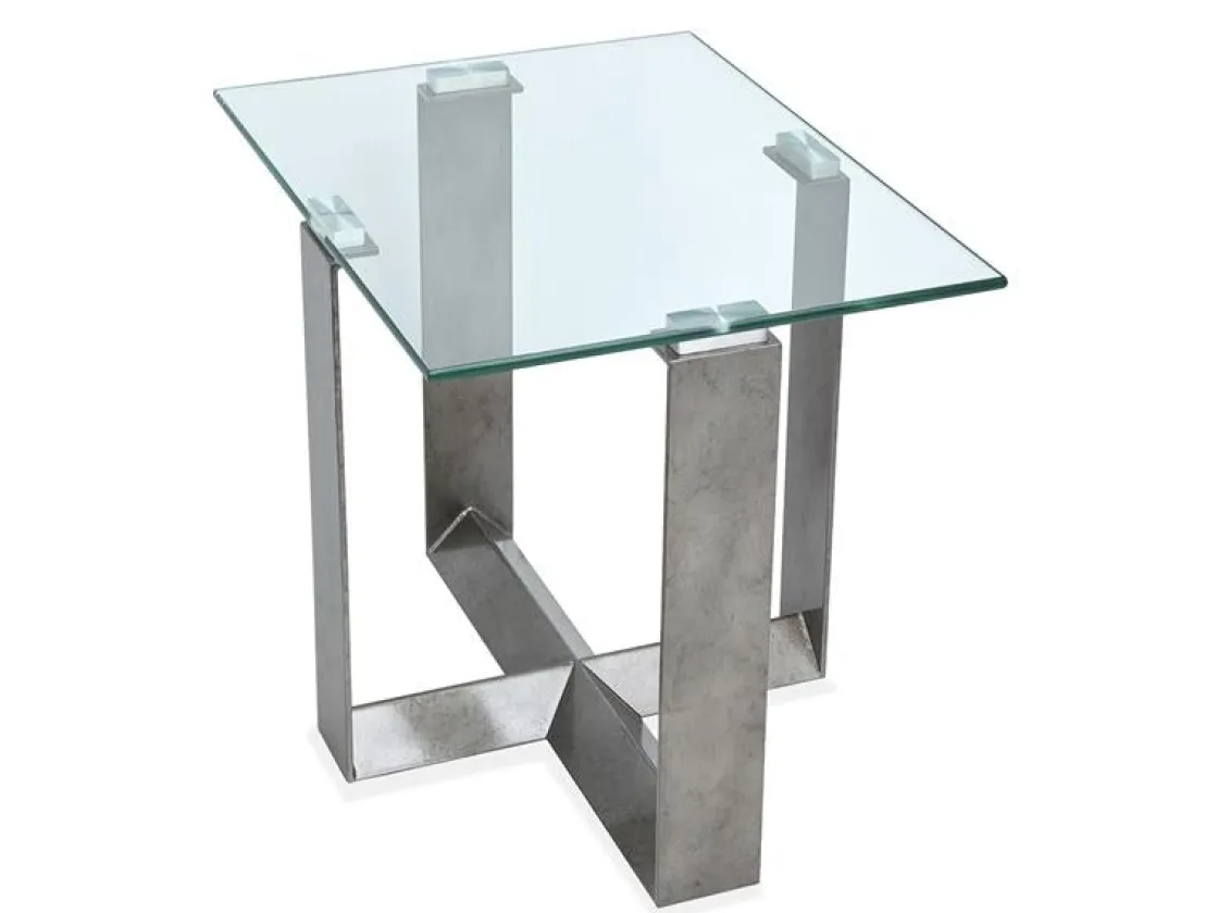 Mor Furniture Holden End Table In Aged Pewter
