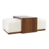 Mor Furniture Hudson Cockatil Ottoman W/ Table In White