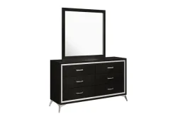 Mor Furniture Huxley Panel Bed, Dresser, Mirror & Nightstand In Gray, Full