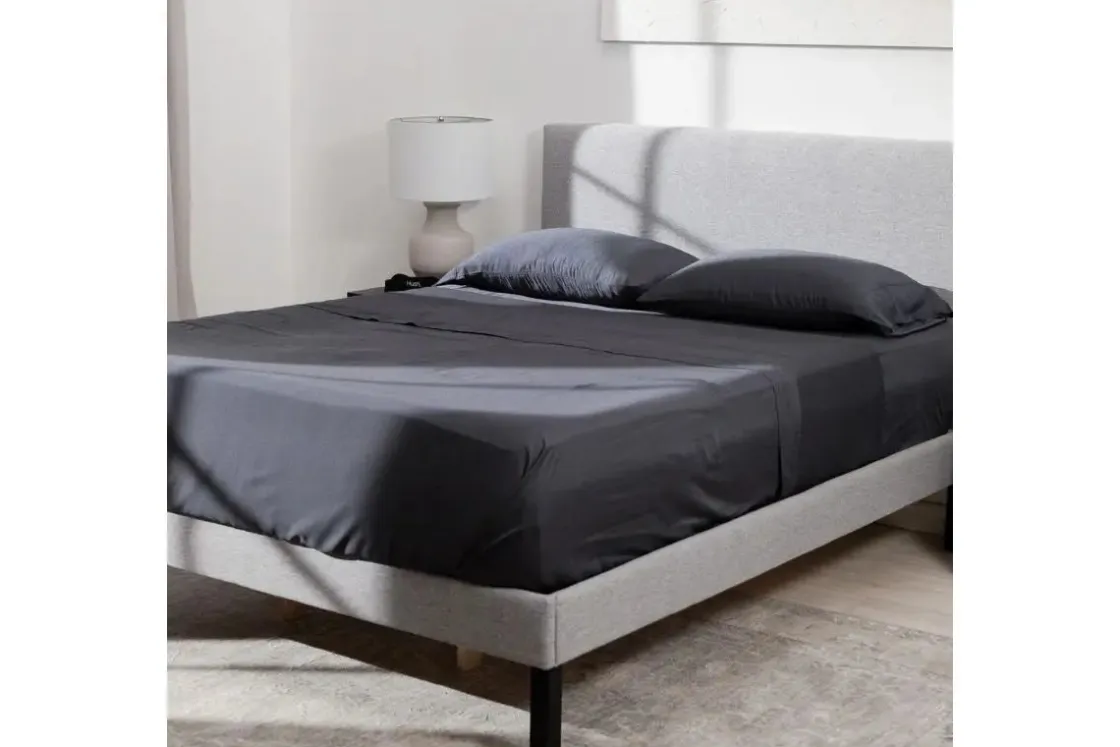 Mor Furniture Iced Bamboo Cooling Sheets & Pillowcase Set In Charcoal, Twin