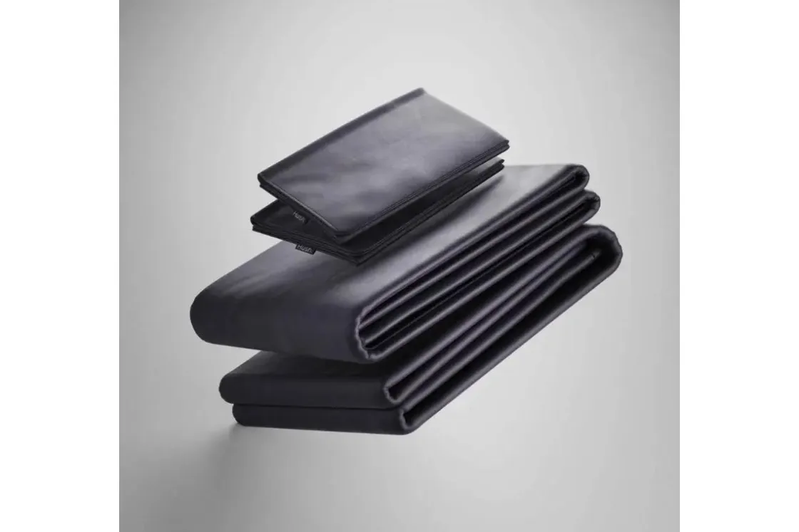 Mor Furniture Iced Bamboo Cooling Sheets & Pillowcase Set In Charcoal, Twin