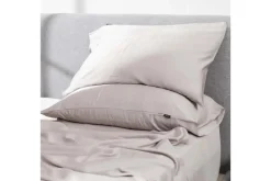 Mor Furniture Iced Bamboo Cooling Sheets & Pillowcase Set In Charcoal, Twin