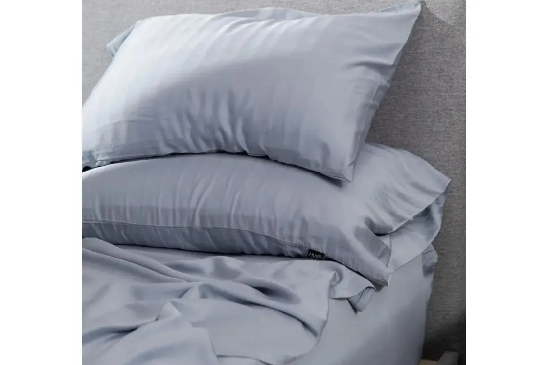 Mor Furniture Iced Bamboo Cooling Sheets & Pillowcase Set In Charcoal, Twin