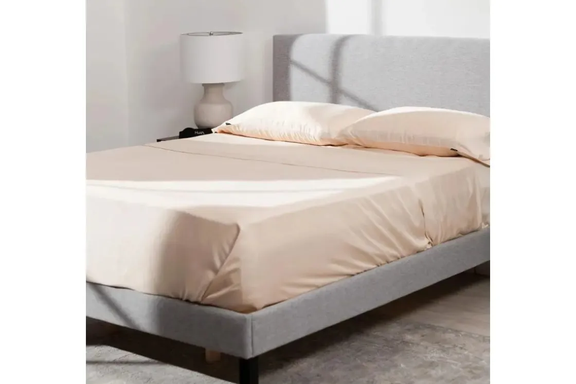 Mor Furniture Iced Bamboo Cooling Sheets & Pillowcase Set In Charcoal, Twin