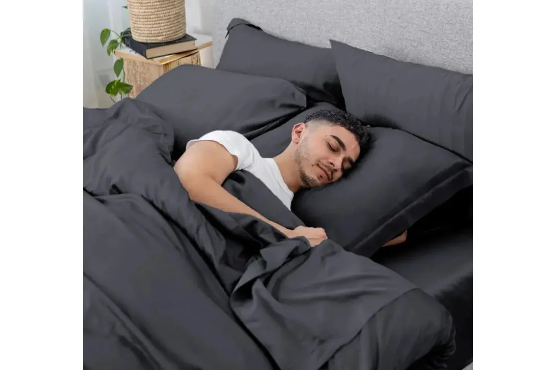 Mor Furniture Iced Duvet Set In Light Gray, Twin