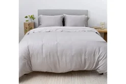 Mor Furniture Iced Duvet Set In Light Gray, Twin