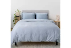 Mor Furniture Iced Duvet Set In Light Gray, Twin