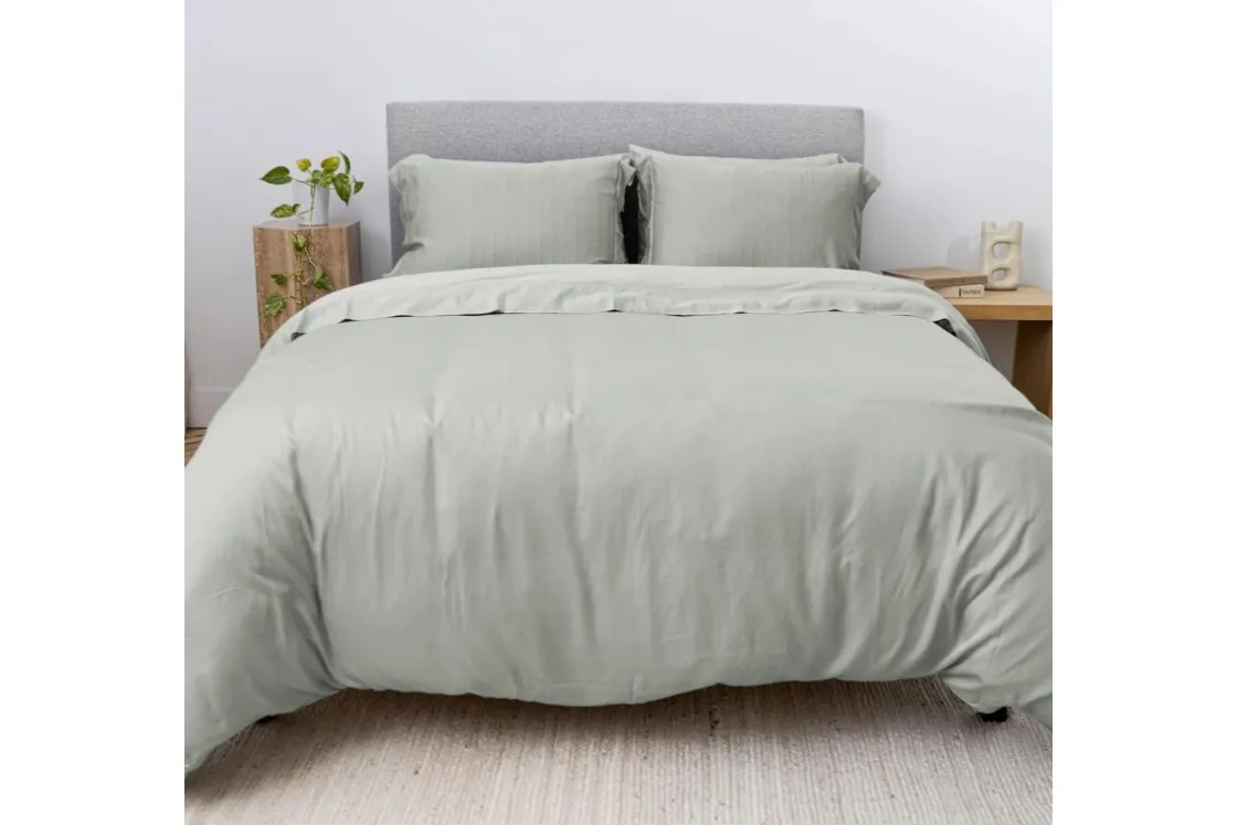 Mor Furniture Iced Duvet Set In Light Gray, Twin