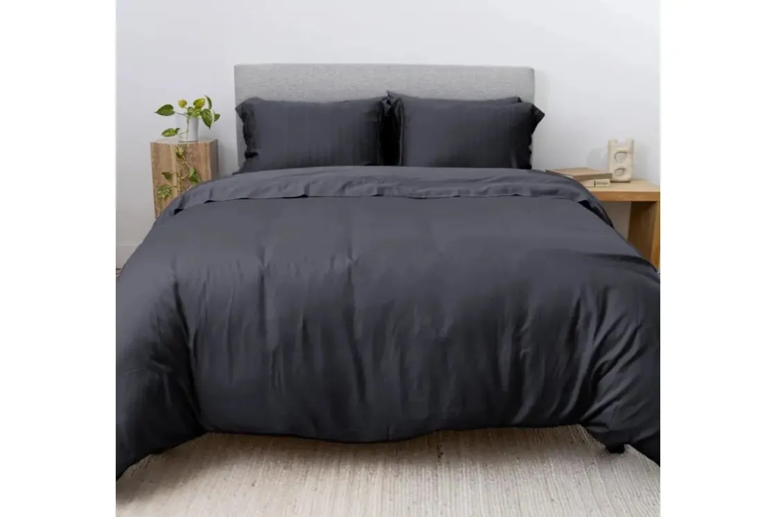 Mor Furniture Iced Duvet Set In Light Gray, Twin