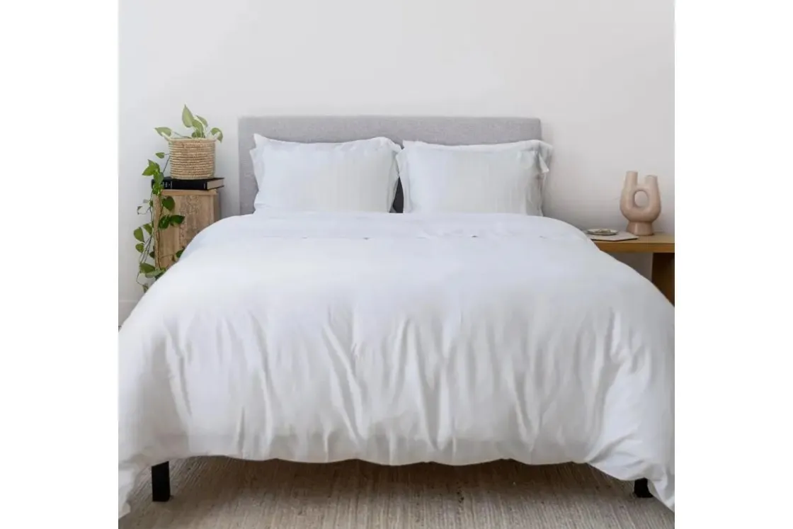 Mor Furniture Iced Duvet Set In Light Gray, Twin